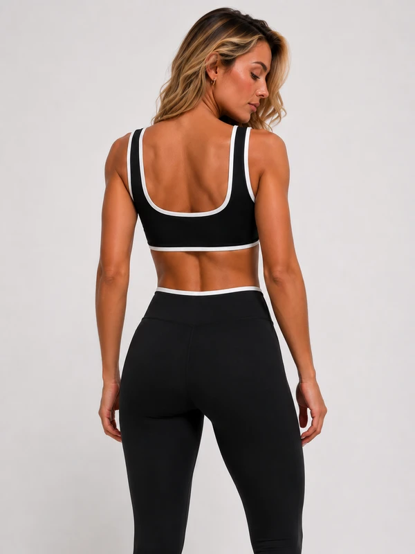 Conj.calça E Top Titanium - Preto e branco